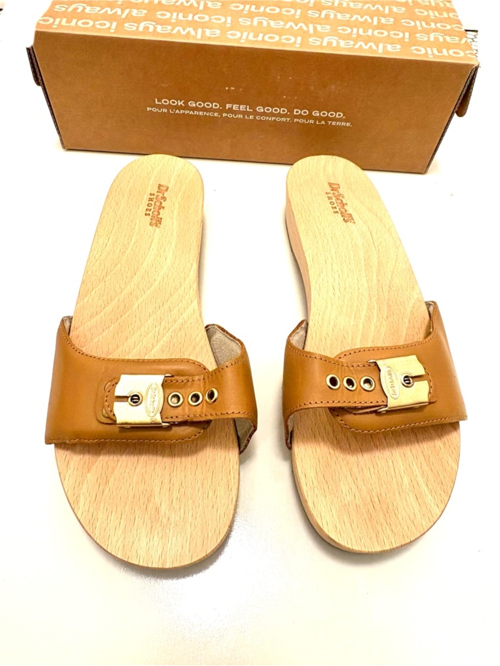 Classic Dr. Scholl's Original Women’s Sandal Camelot Leather brand new in box